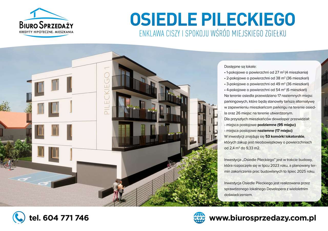 3 POKOJE Z BALKONEM - GOTOWE DO WYKOŃCZENIA - Więcej