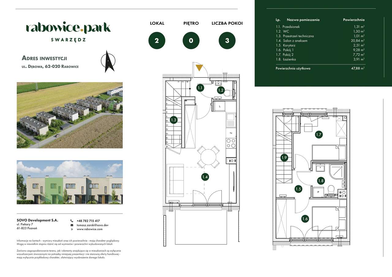 Rabowice Park Swarzędz | etap 3 | 3-pok. | 2 - Pełny obrazek: 2/7