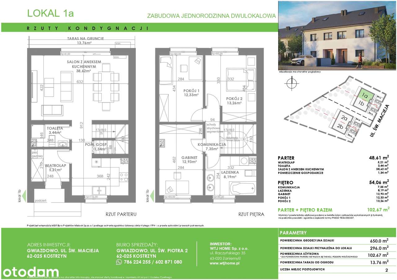 Gwiazdowo | bliźniak 4-pok. | działka 300 m kw. - Pełny obrazek: 4/13