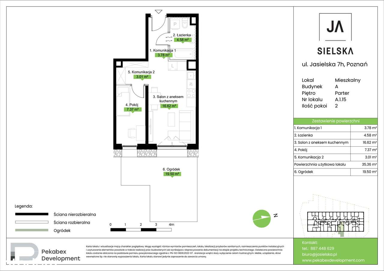 J​A_S​I​E͏L​S​K͏A etap V | mieszkanie 2-pok. | A.1.15 - Pełny obrazek: 2/7
