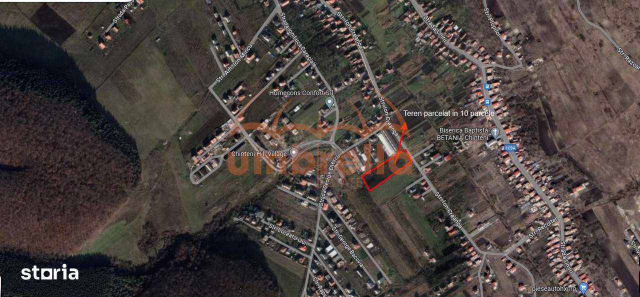 De vanzare parcele teren intravilan intre 550-580m²111€ m² Chinteni - Imagine principală: 4/5