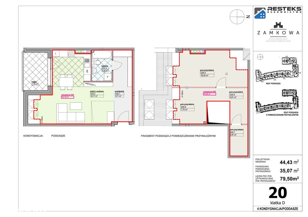 Kamienica Zamkowa | mieszkanie D_20 - Pełny obrazek: 2/6