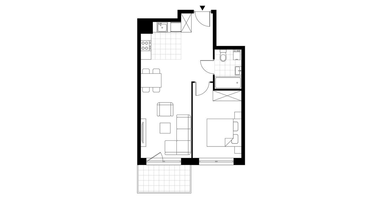 2-pokojowe mieszkanie 41m2 + balkon Bez Prowizji - Pełny obrazek: 3/8