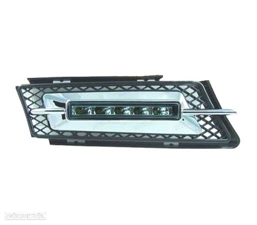 GRELHAS LUZ DIURNA LED PARA BMW E90 E91 05-08 FRISO CROMADO - 2