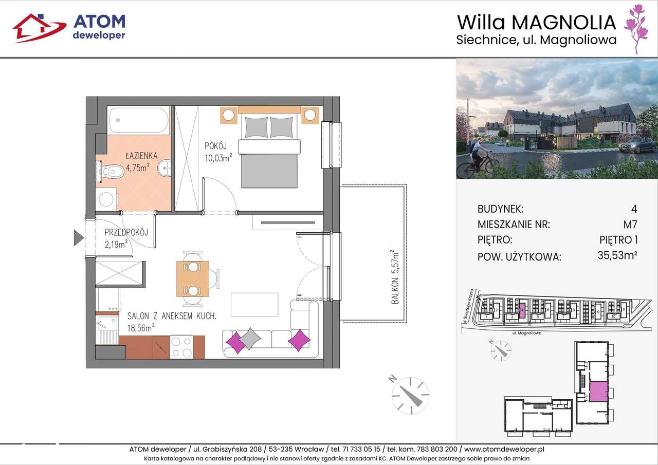 Willa Magnolia | Balkon 5,57 m² | B4_M7 - Pełny obrazek: 2/7
