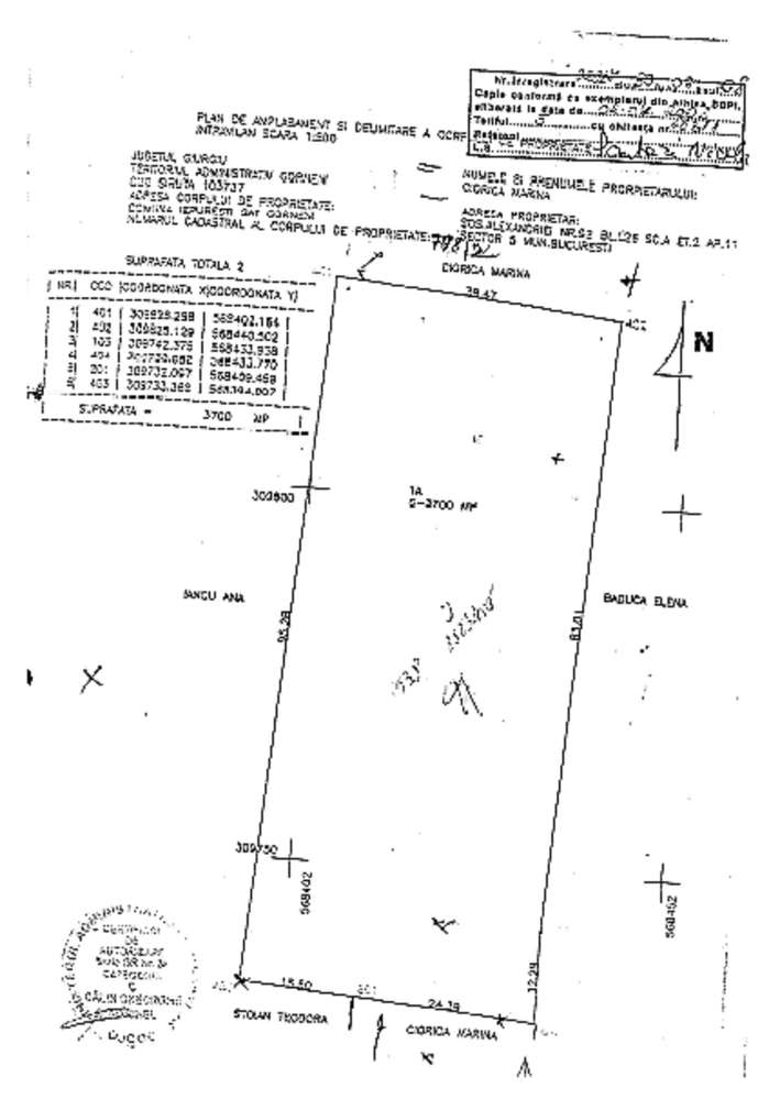 Teren Gorneni/Iepuresti/Giurgiu 3700 intravilan+3400 extravilan- 5E/m2-5