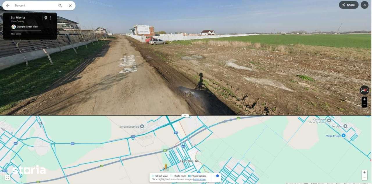 Teren intravilan de vânzare – Comuna Berceni, Str. Miorița, 888 mp!-3