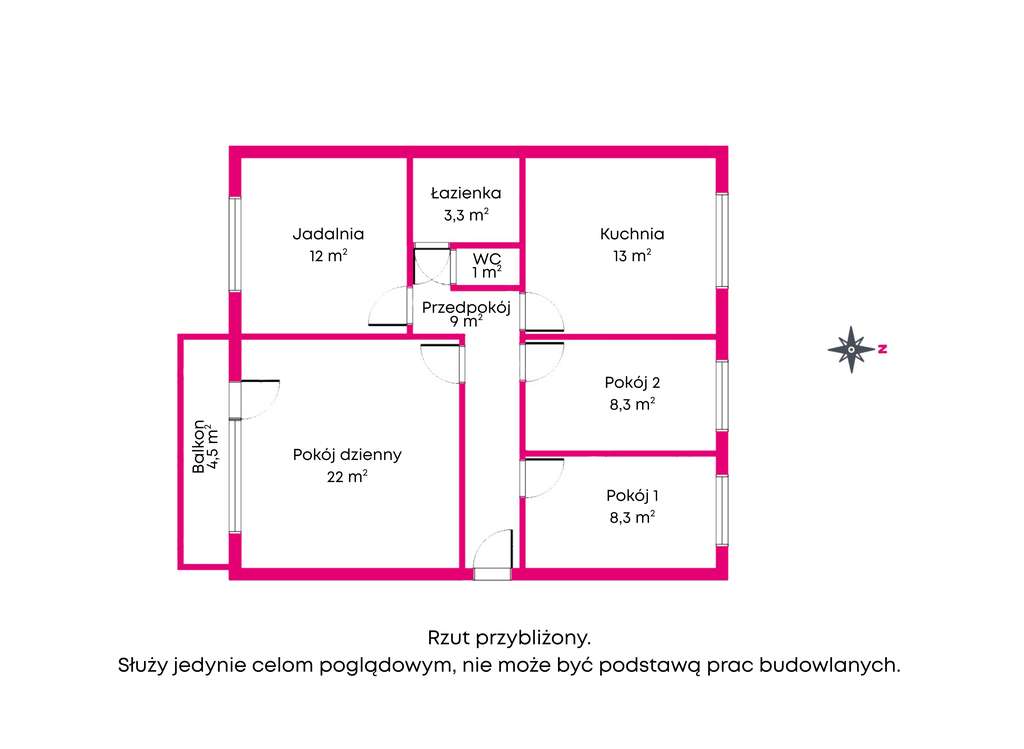 Przestronne 4 pokoje 80,3 m², Konin, ul.Okólna - Pełny obrazek: 4/13