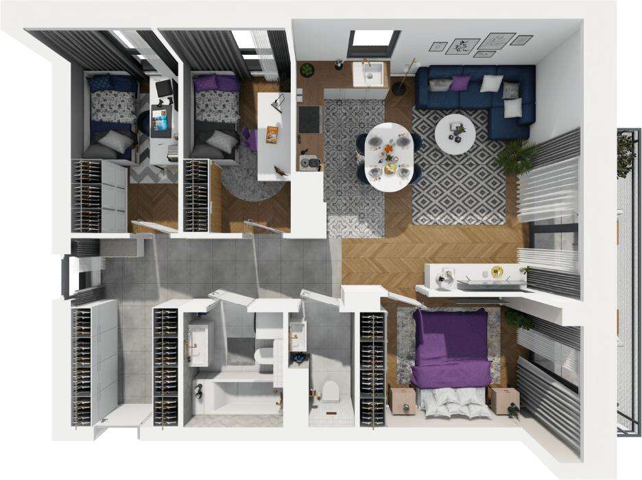 Nowe / 4 pokoje / 2 balkony-12