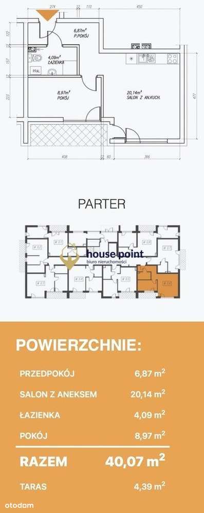 Okazja!!!2-Pok. Z Ogródkiem 9500m2!+M.Parkingowe! - Pełny obrazek: 2/2