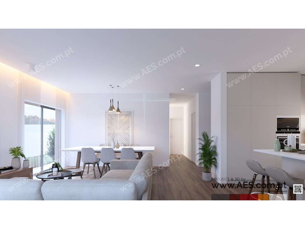 Moradia térrea isolada T3, arquitetura contemporânea com garagem e ... - Grande imagem: 5/12