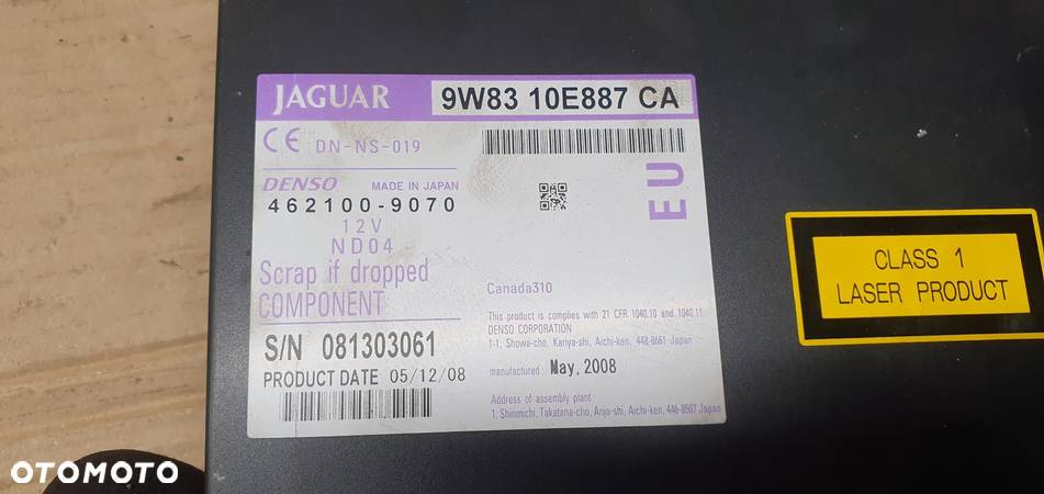 Czytnik stacja nawigacji NAVI DVD Jaguar XF X250 9W83-10E887-CA 462100-9070 - 6