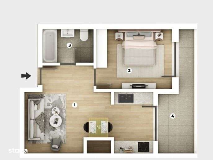 Vanzare apartament 2 camere superb metrou Berceni bloc nou - Imagine principală: 5/5