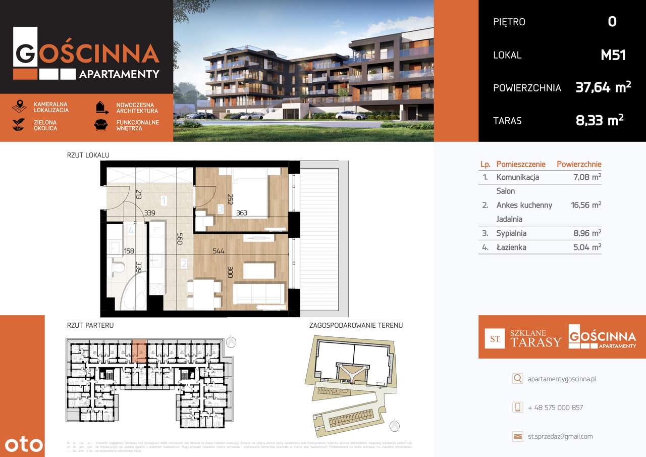 Apartamenty Gościnna 2 | mieszkanie 2-pok. | 51 - Pełny obrazek: 2/9
