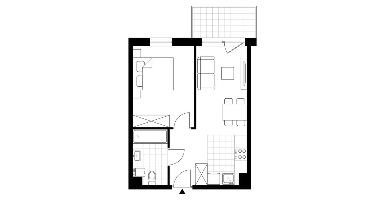 2-pokojowe mieszkanie 36m2 + balkon Bez Prowizji - Pełny obrazek: 3/8
