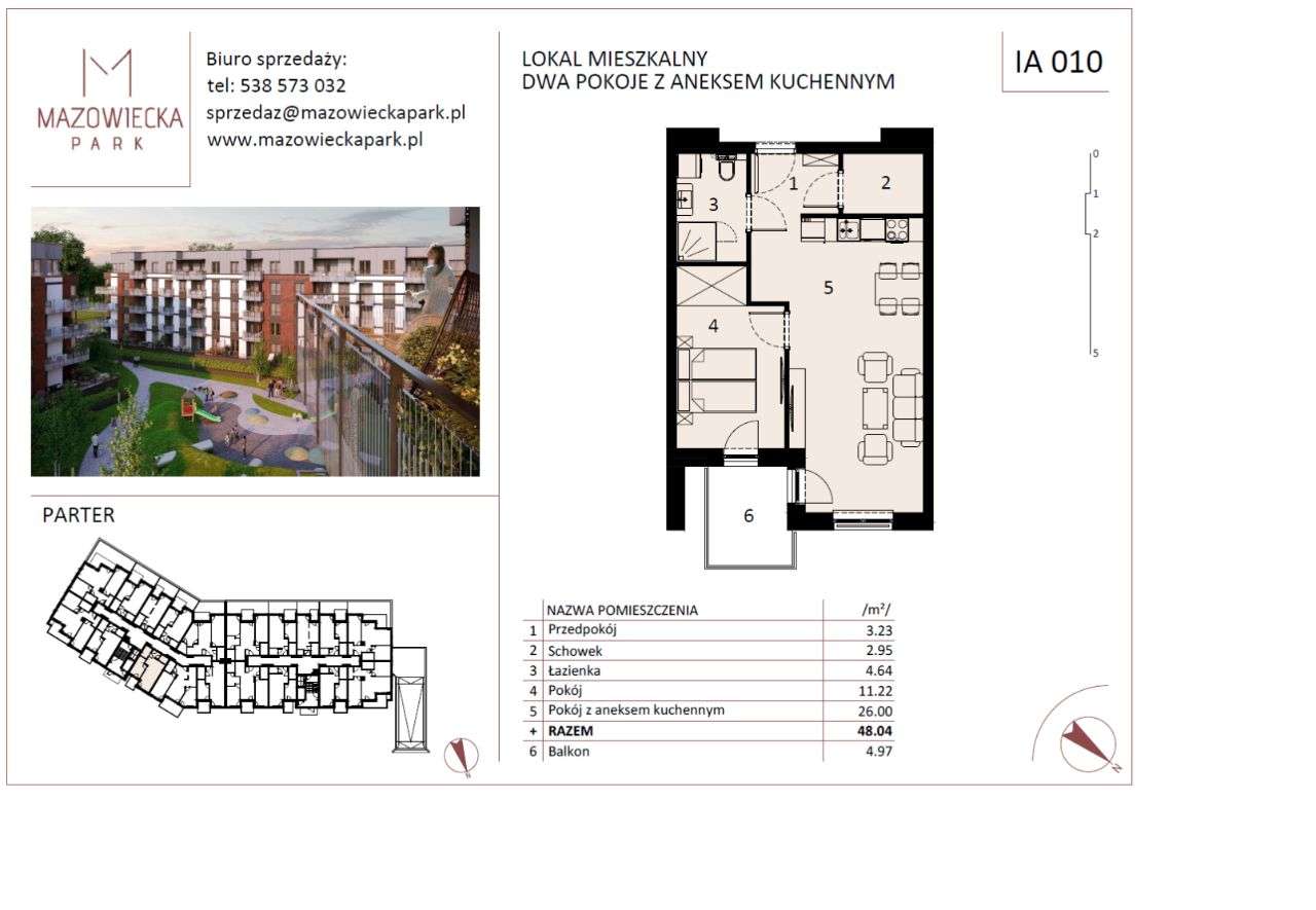 Mazowiecka Park/ atrakcyjne mieszkanie IA010 - Pełny obrazek: 1/6