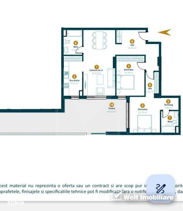 Apartamente de 4 camere, imobil nou zona Marasti, terasa 44 mp ! - Imagine principală: 3/16
