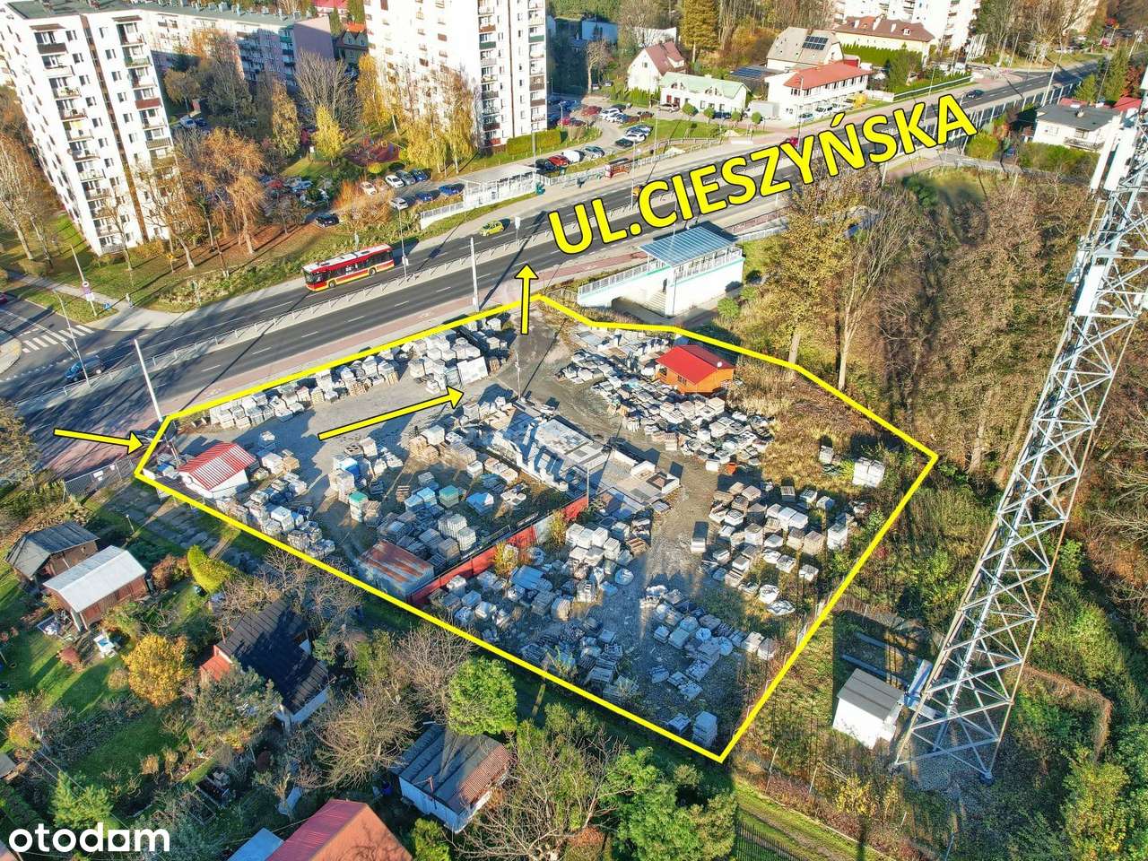 Działka 2500m2, usługowa, przy Cieszyńskiej. - Pełny obrazek: 3/6