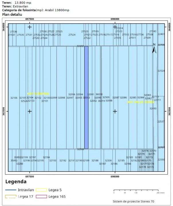 Teren arabil (13800 mp) situat la 350 de metri de canal de irigatii fu-2