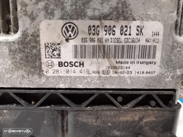 CENTRALINA ECU BOSCH ORIGINAL 03G906021SK 0281014419 1039S23144 SEAT ALTEA XL 5P 1.9 TDI 105CV BXE - 4