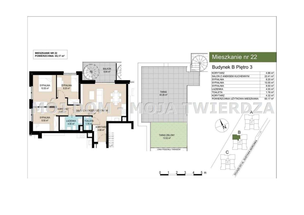 4-pok. mieszkanie z tarasem + balkonem – Wzgórza Krzesławickie, Kraków-6