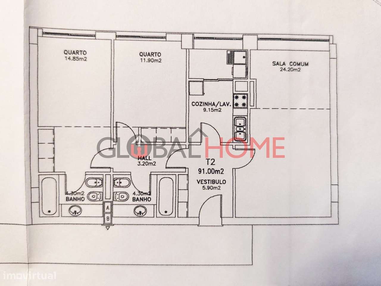 Apartamento T2 junto ao Aeroporto — Moreira da Maia-35