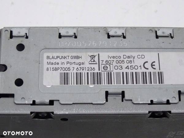 IVECO DAILY IV V 06-14 RADIO FABRYCZNE CD BLAUPUNKT  KOD 69500867 - 5