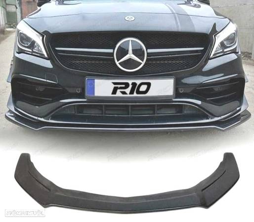 SPOILER LIP FRONTAL PARA MERCEDES CLA W117 45 AMG 16-18 PRETO - 1