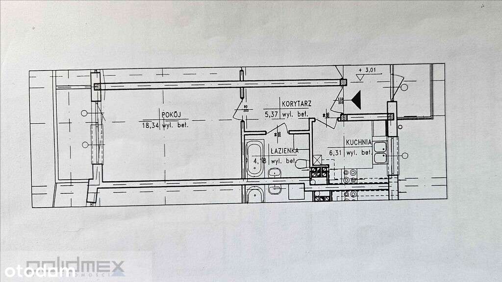 Przestronna kawalerka z oddzielną kuchnią!-14