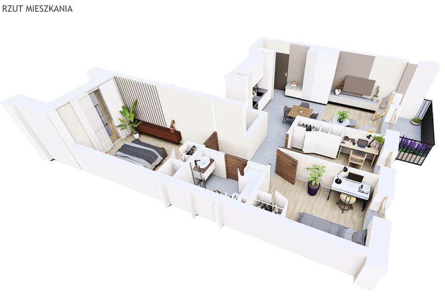 Nowe mieszkanie - 4 komfortowe pokoje - Pełny obrazek: 3/8