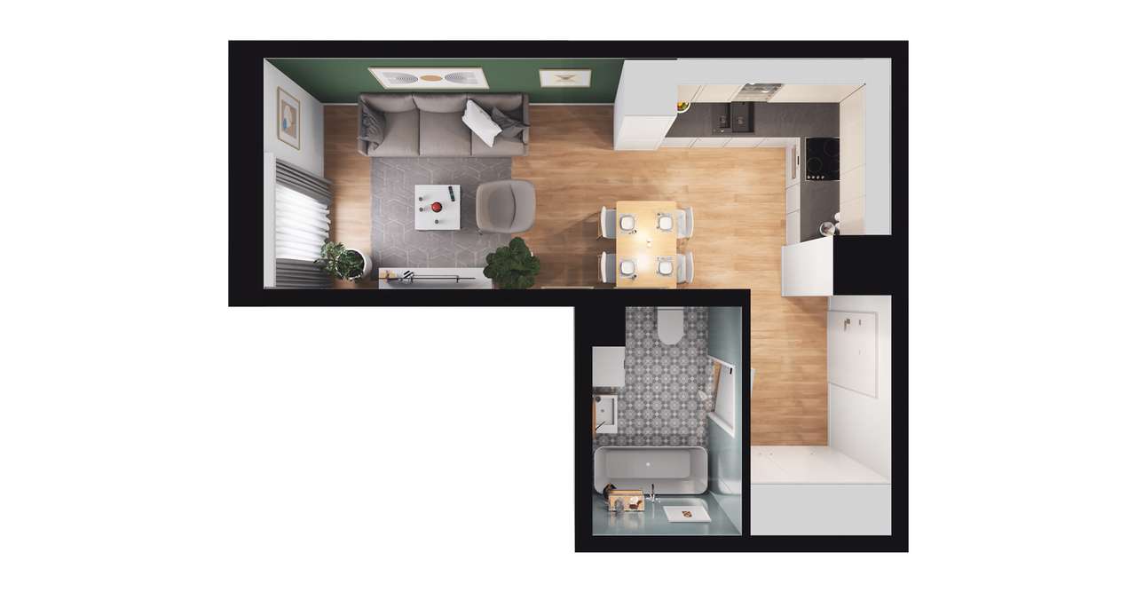 Apartamenty Gościnna 2 | mieszkanie 1-pok. | 27 - Pełny obrazek: 3/9