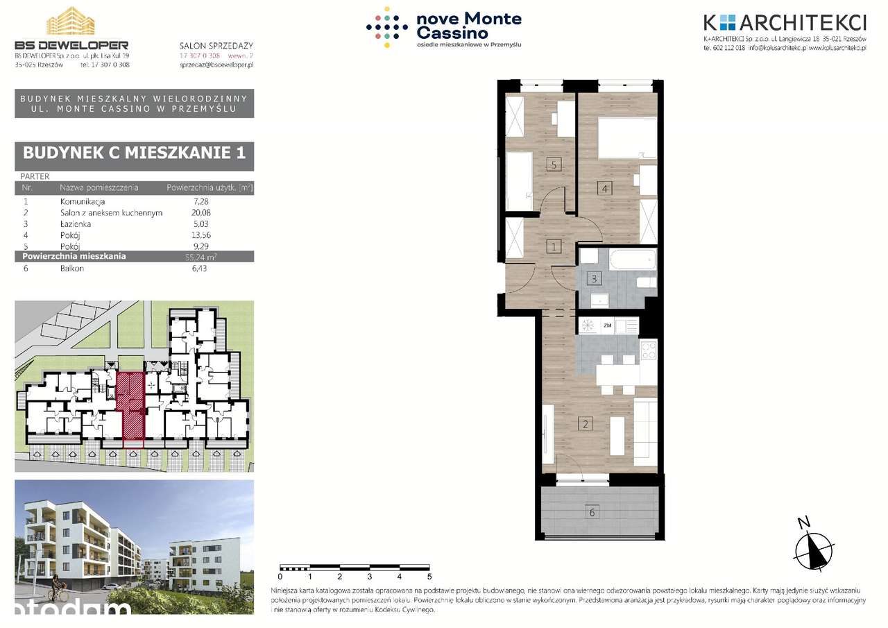Nove Monte Cassino | mieszkanie 3-pok. | C1 - Pełny obrazek: 2/7