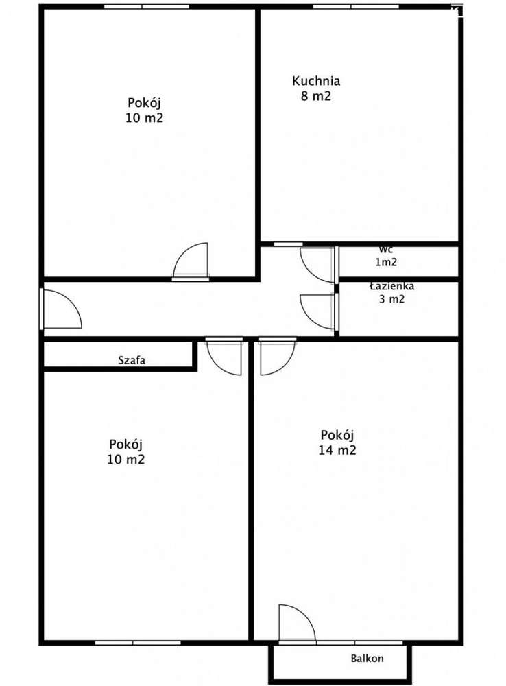 3 Pokoje 50 m2 z Balkonem Świdnik Centrum - Pełny obrazek: 4/9