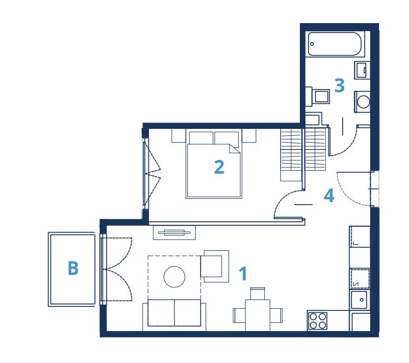 Bezpośrednio |Mieszkanie 2pok z balkonem |Bez prowizji |Blisko tramwaj - Pełny obrazek: 2/7