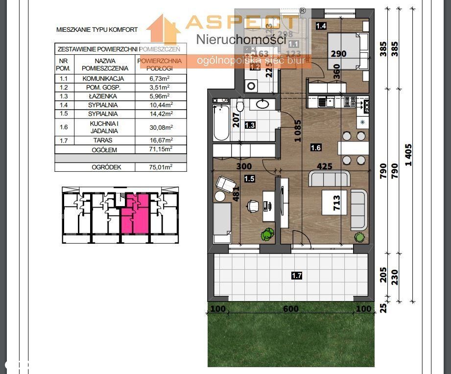 Komfortowe apartamenty w dzielnicy Wrzosowiak