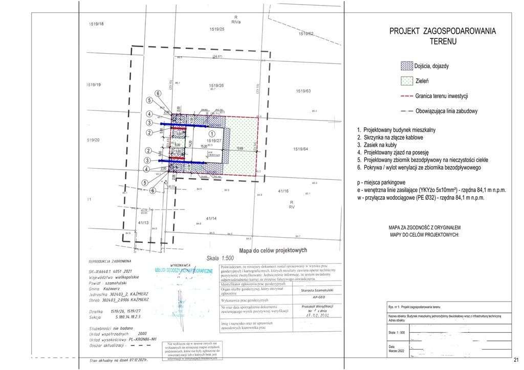 Kaźmierz - działka z projektem i pozw. na budowę - Pełny obrazek: 5/7