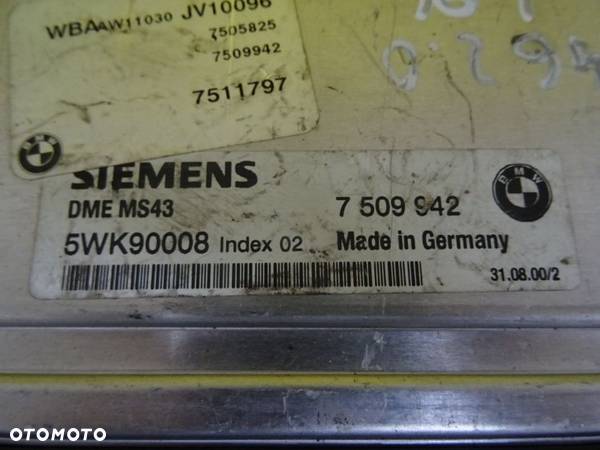KOMPUTER SILNIKA BMW E46 7509942 / 5WK90008 NR461 - 2
