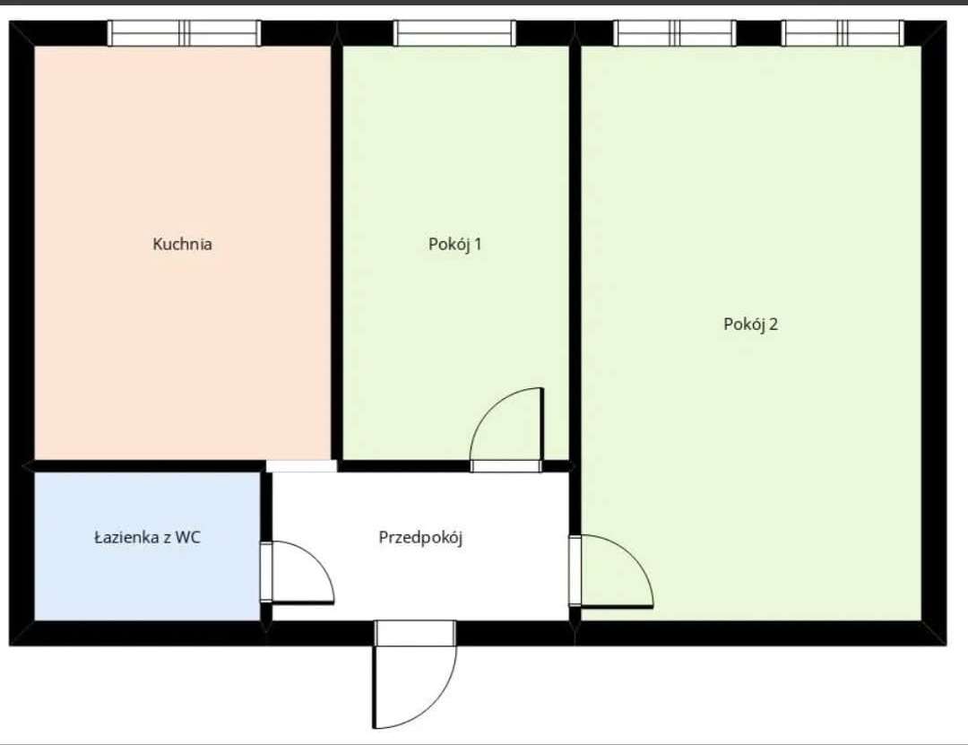 Przestronne 2-pokojowe mieszkanie z kuchnią po generalnym remoncie-8