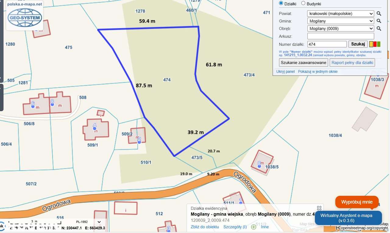 Na sprzedaż atrakcyjna działka w Mogilanach-3