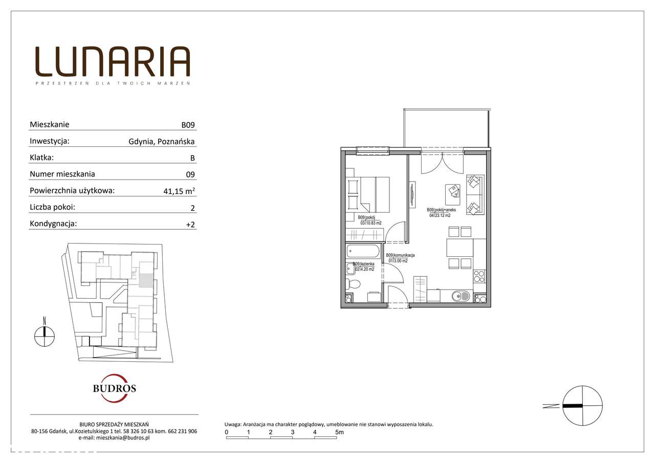 2-pokojowe mieszkanie 41m2 + balkon - Pełny obrazek: 2/9