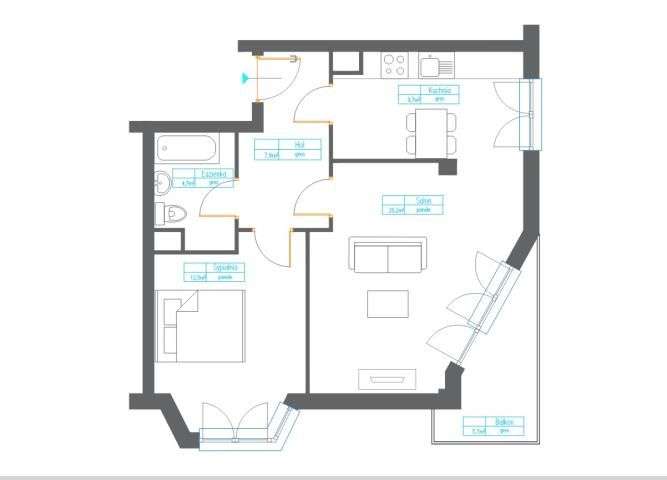 Mieszkanie, 54,50 m², Warszawa - Pełny obrazek: 5/5