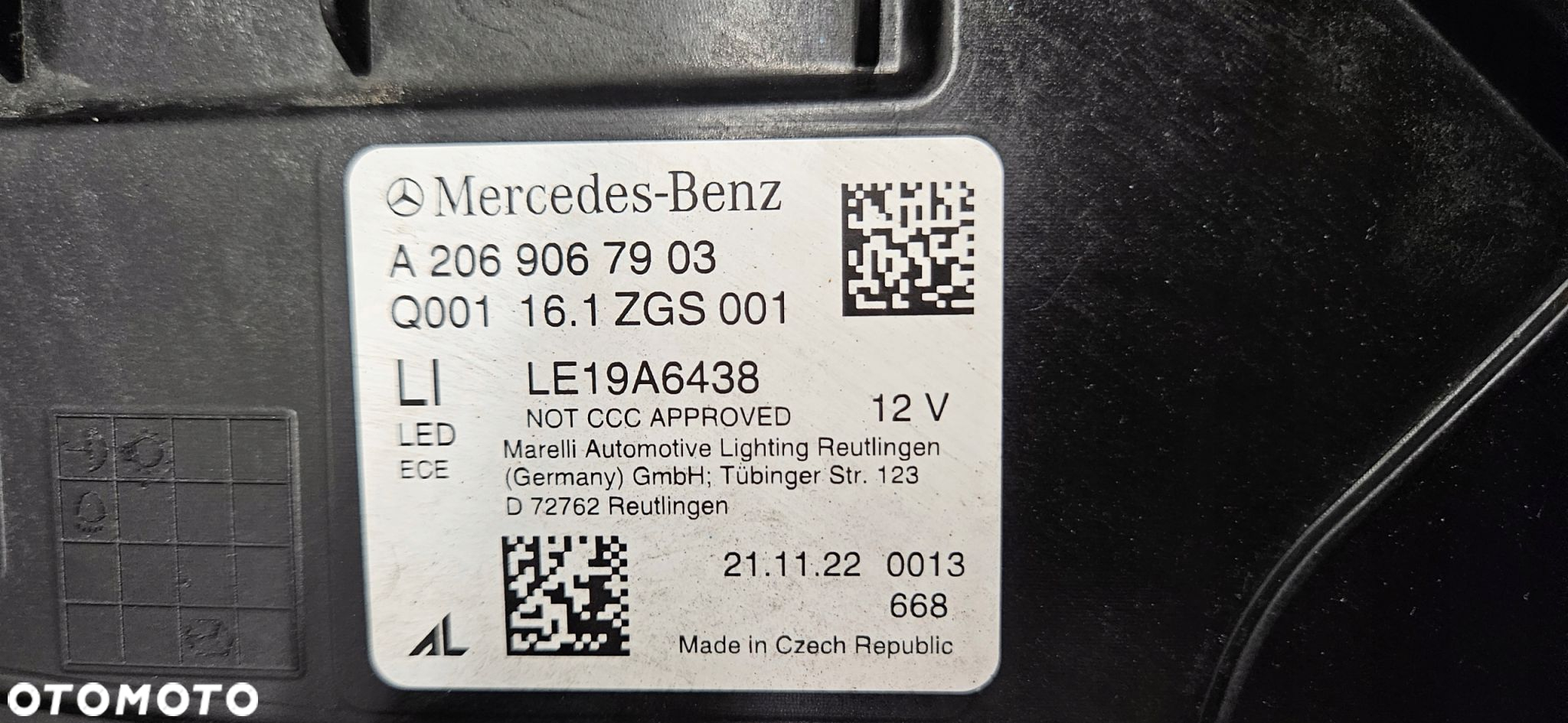 MERCEDES C KLASA 206 FULL LED DIGITAL LAMPA LEWA PRAWA REFLEKTOR A206 - 5