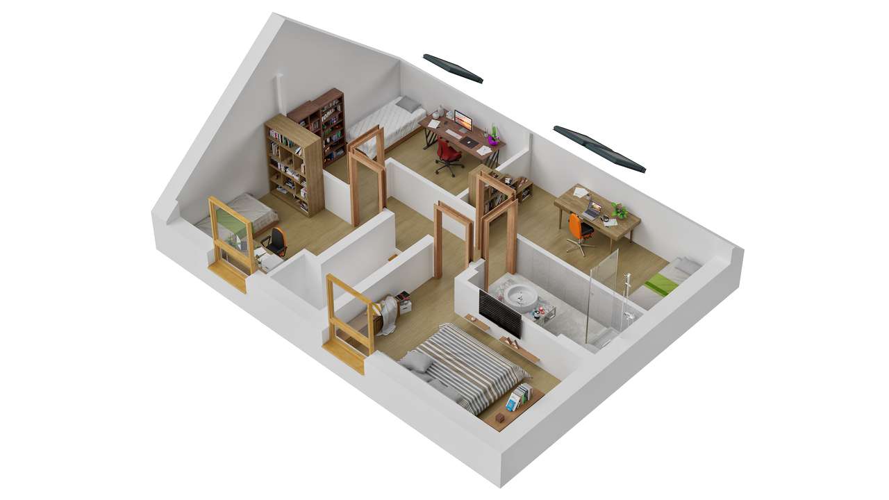 5 pokoi, 3 poziomy, ogródek, podwójny garaż - super lokalizacja - Pełny obrazek: 4/4