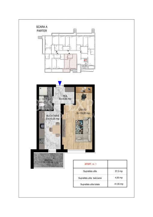 Garsoniera Decomandata Spatioasa - Imagine principală: 5/5