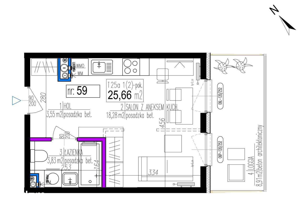 KAWALERKA  26 m²*** PRZYSTANEK TRAMWAJOWY-4