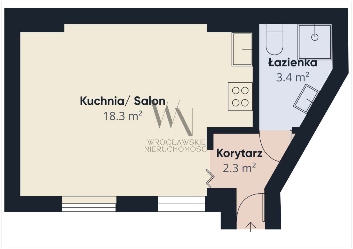 Kawalerka z potencjałem w centrum Wrocławia-8