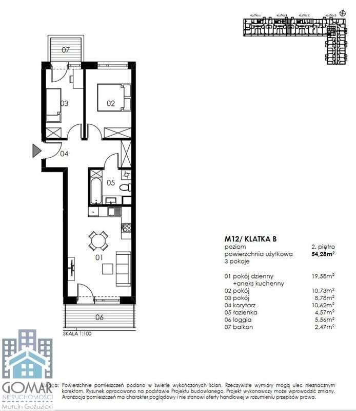 Komfortowe, nowe 3 pok. z loggią i balkonem - ul.-5