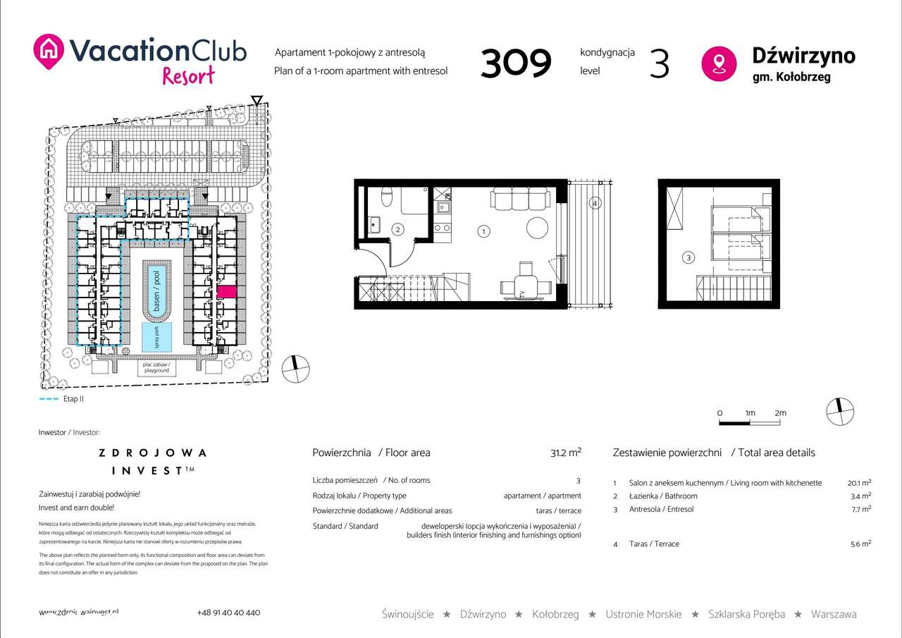 VacationClub Resort | apartament 309 - Pełny obrazek: 2/8