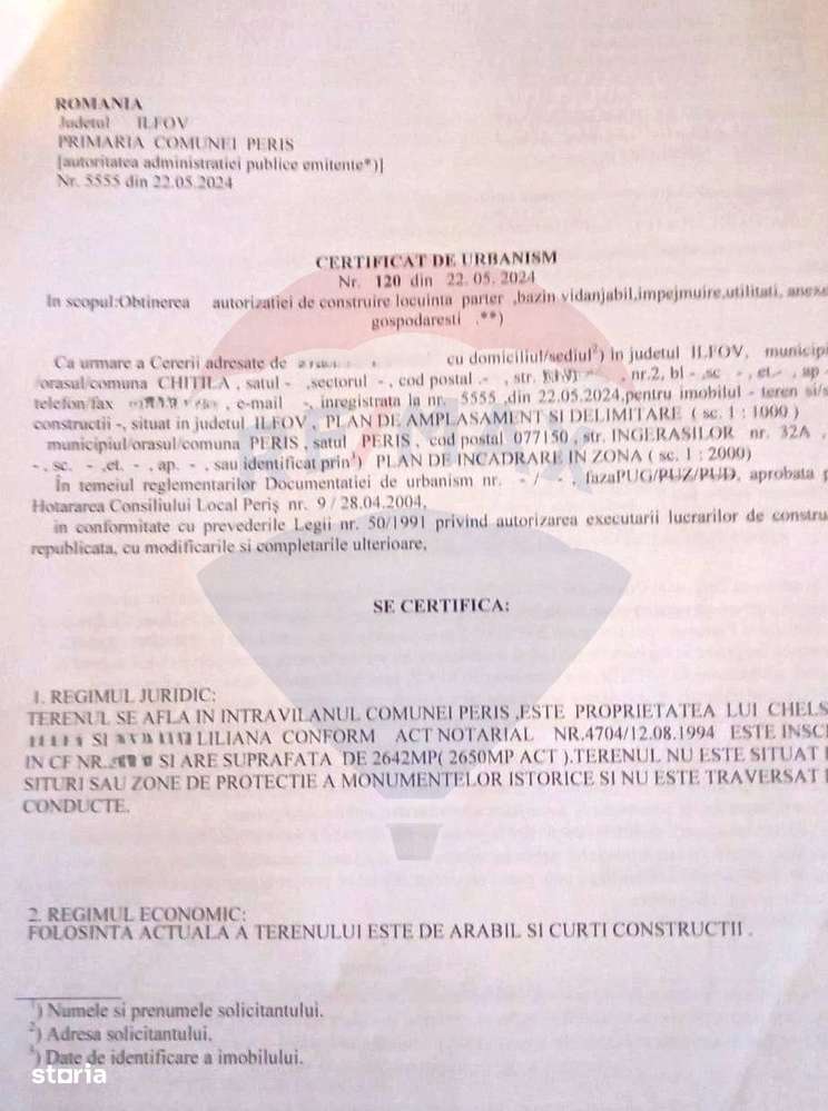 De vanzare teren intravilan Peris Strada Ingerasilor - Imagine principală: 4/4