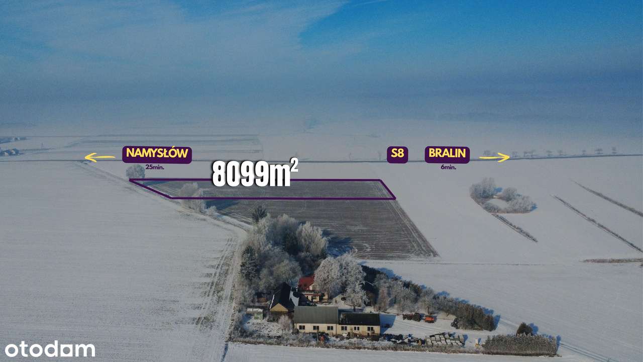 Działka produkcyjna | WZ na budowę hal | 0,81 ha-0